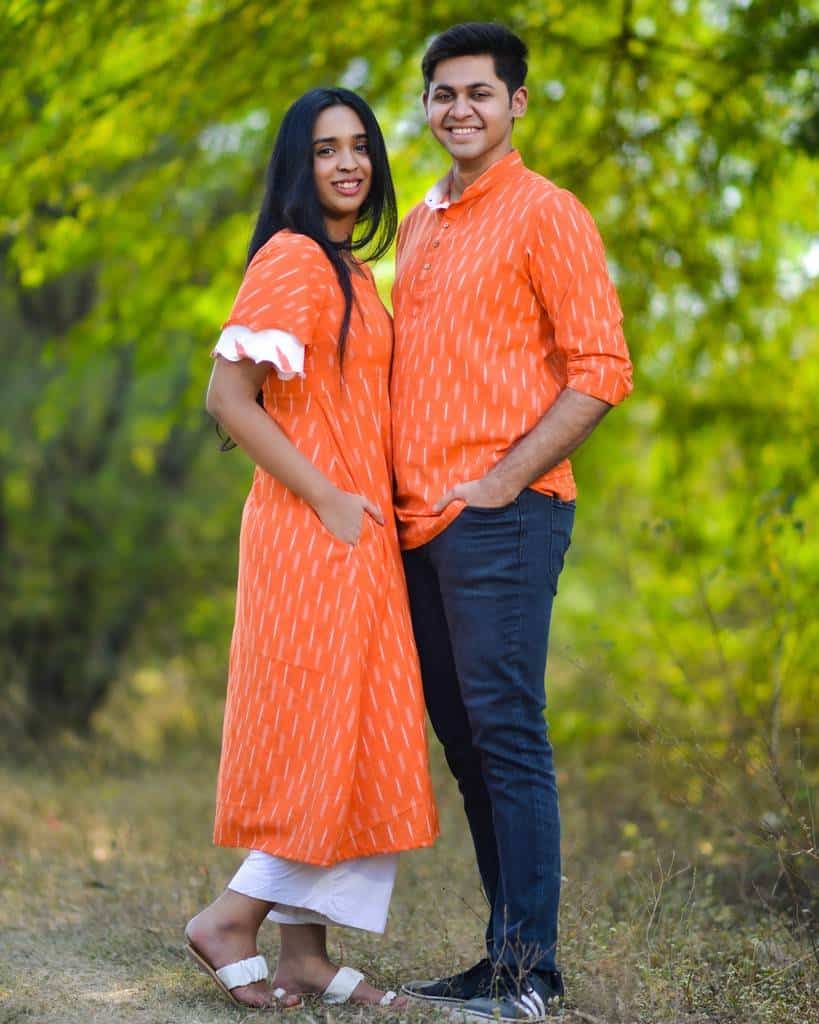 Orange Obsession Ikat Family