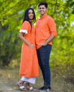Orange Obsession Ikat Couple