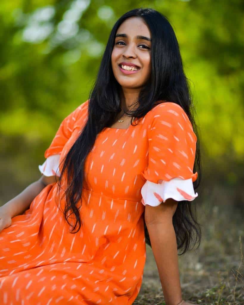 Orange Obsession Ikat Front Slit Nursing Dress