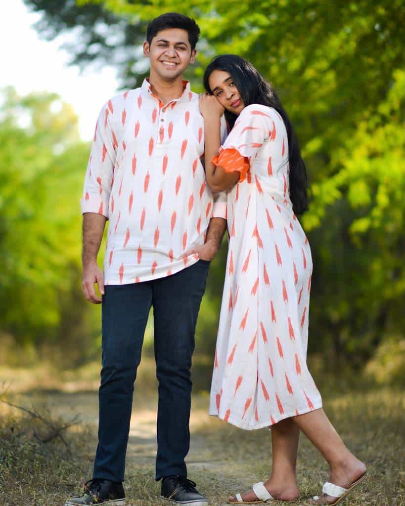 Willow White Ikat Family