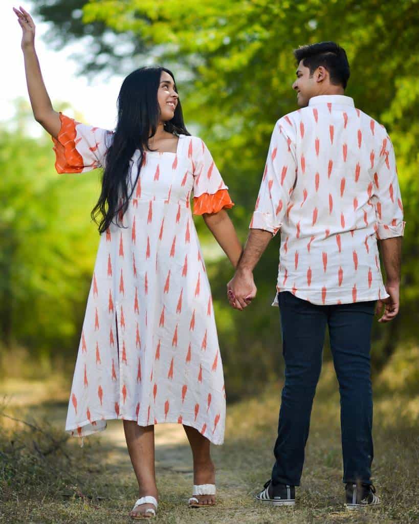 Willow White Ikat Couple