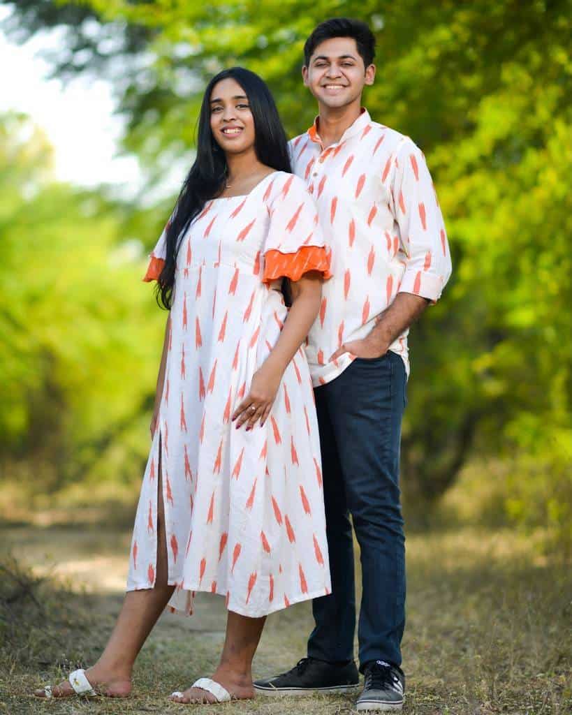 Willow White Ikat Couple