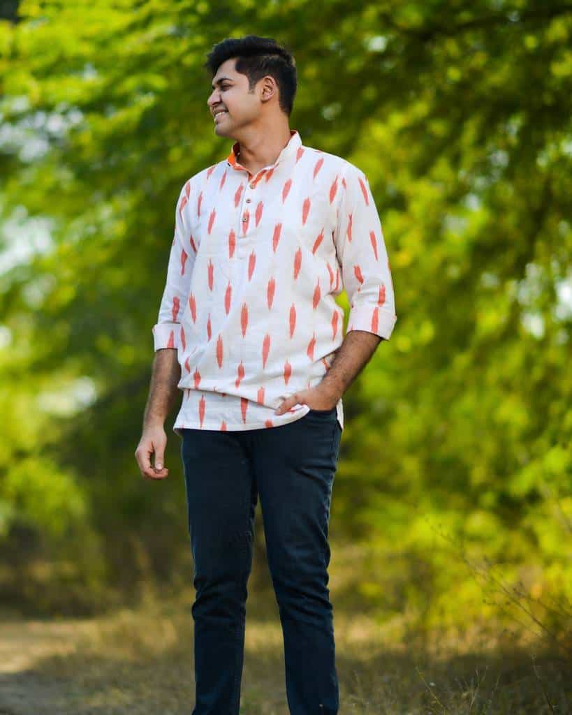 Willow White Ikat Kurta