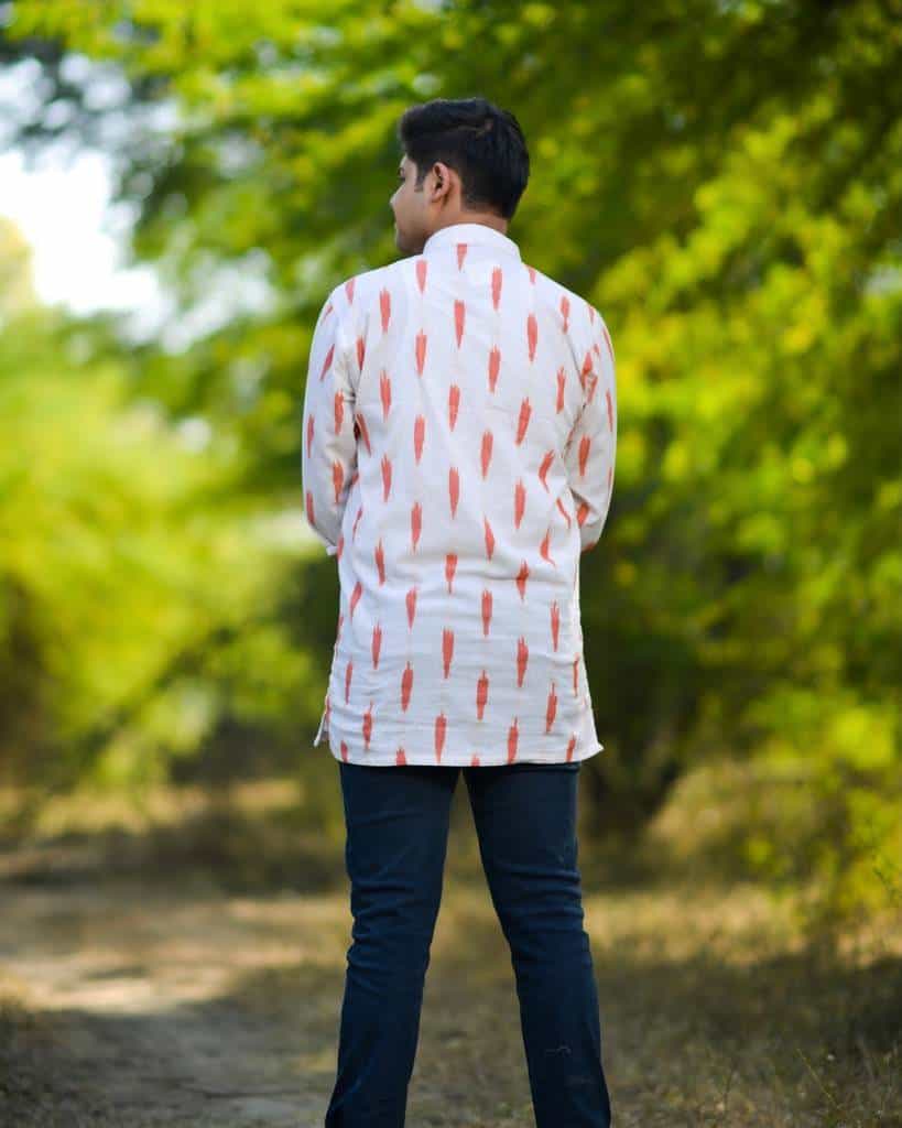 Willow White Ikat Kurta