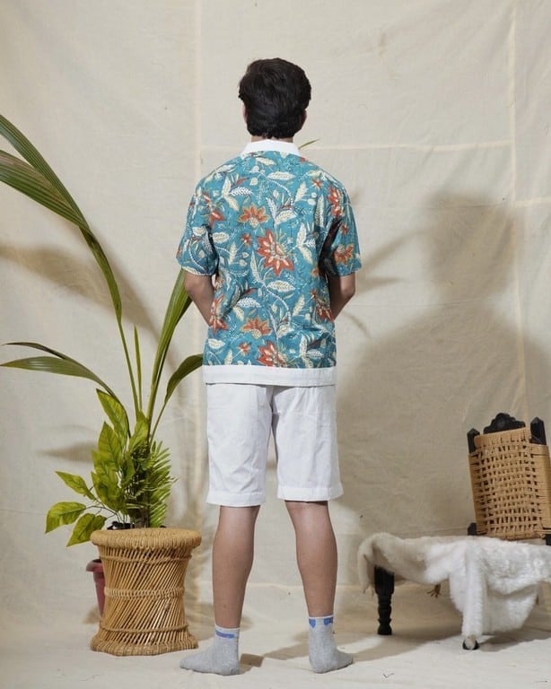 Foliate Floral Pearl Popsicle Shirt