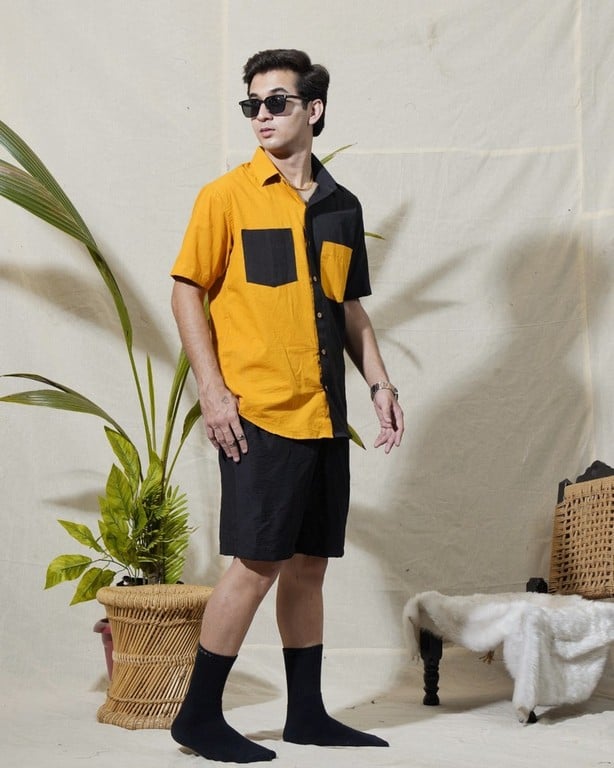 Kaali Peeli half and half shirt Secondary image