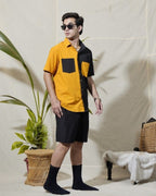 Kaali Peeli half and half shirt