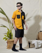 Kaali Peeli half and half shirt