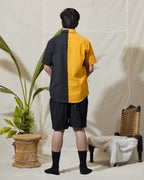 Kaali Peeli half and half shirt