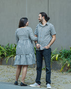 Ikat Checkered Couple Set