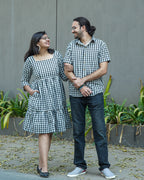 Ikat Checkered Couple Set