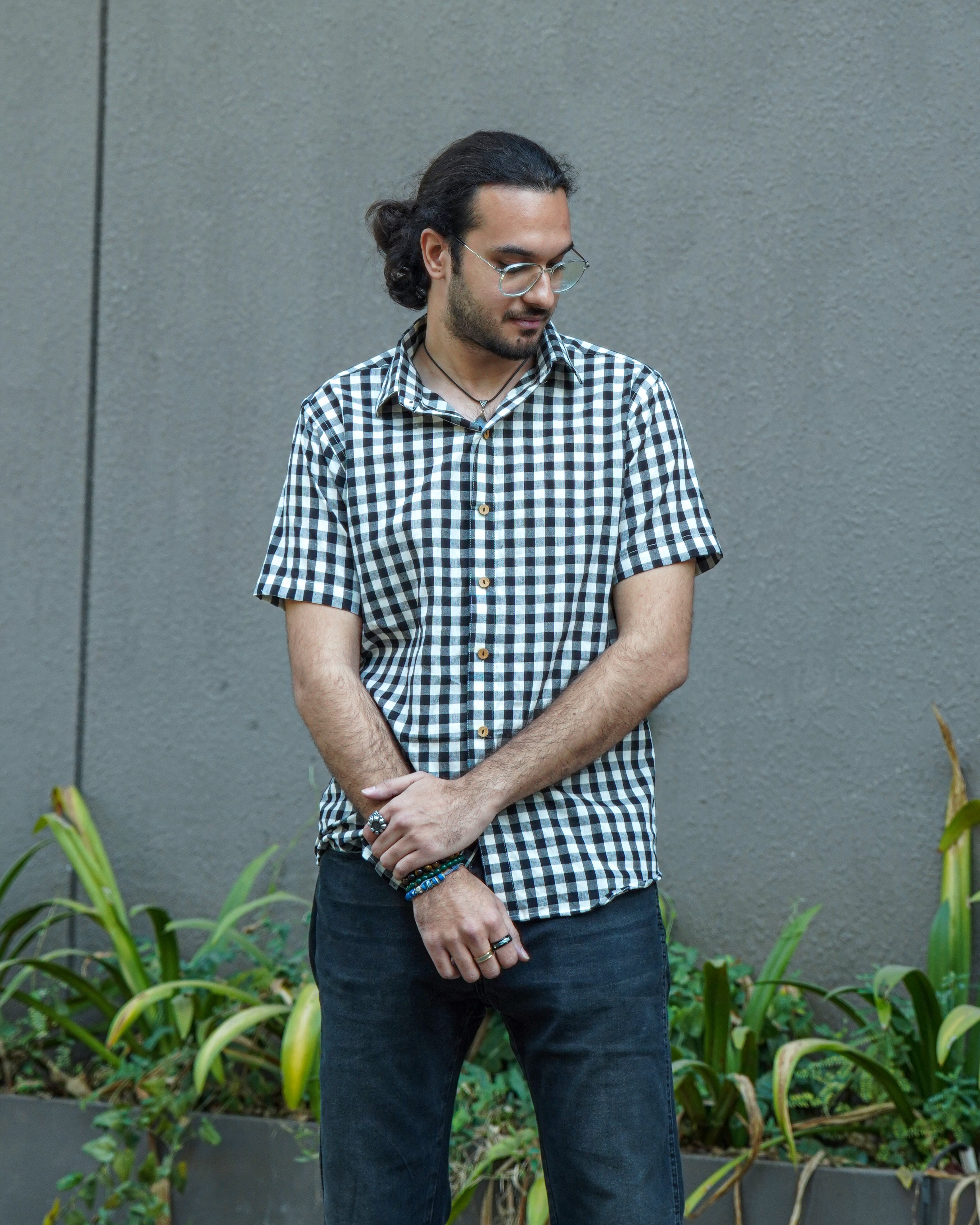 Ikat Checkered Couple Set