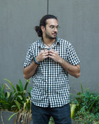 Ikat Checkered Couple Set