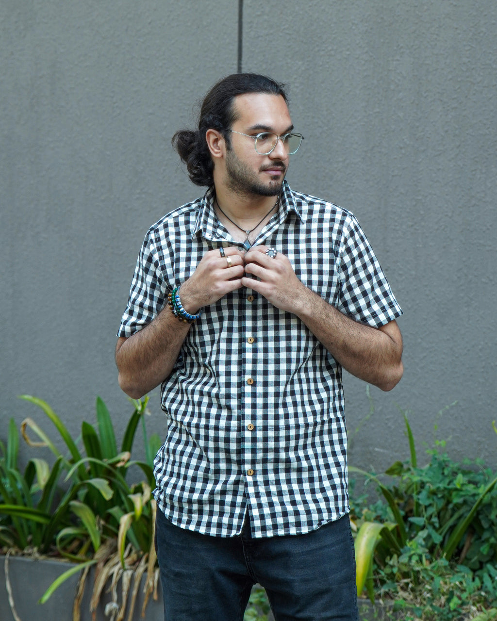 Ikat Checkered Shirt