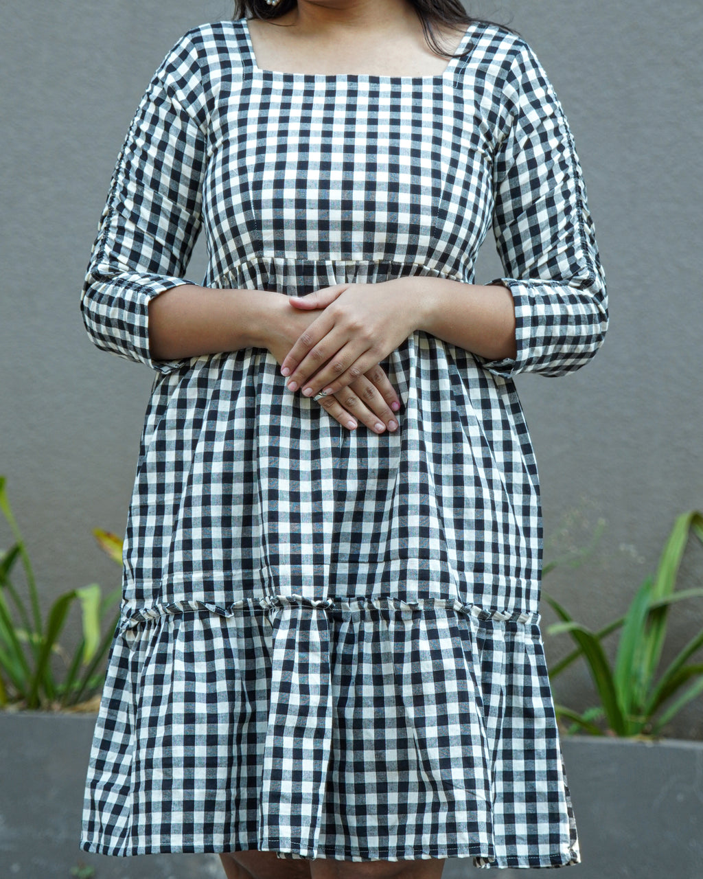 Ikat Checkered Couple Set