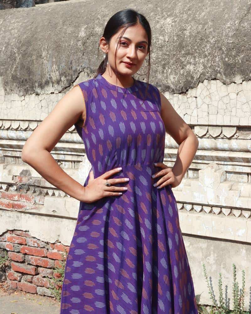 Purple Passion Umbrella Flare Nursing Dress