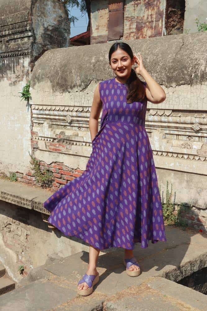 Purple Passion Umbrella Flare Nursing Dress Secondary image