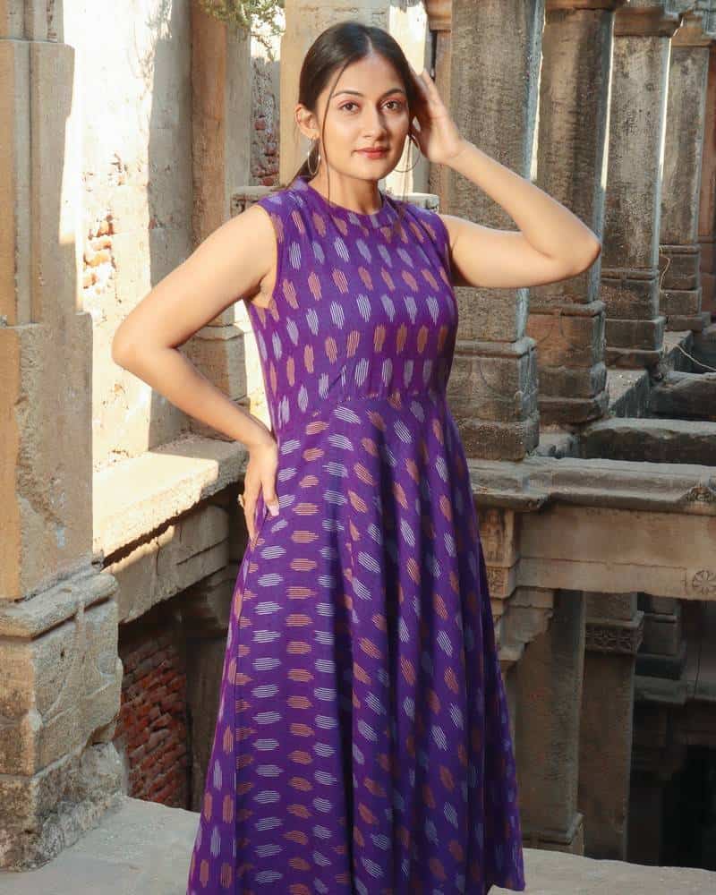 Purple Passion Umbrella Flare Nursing Dress