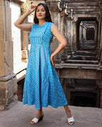 Arctic Waves Flared Dress