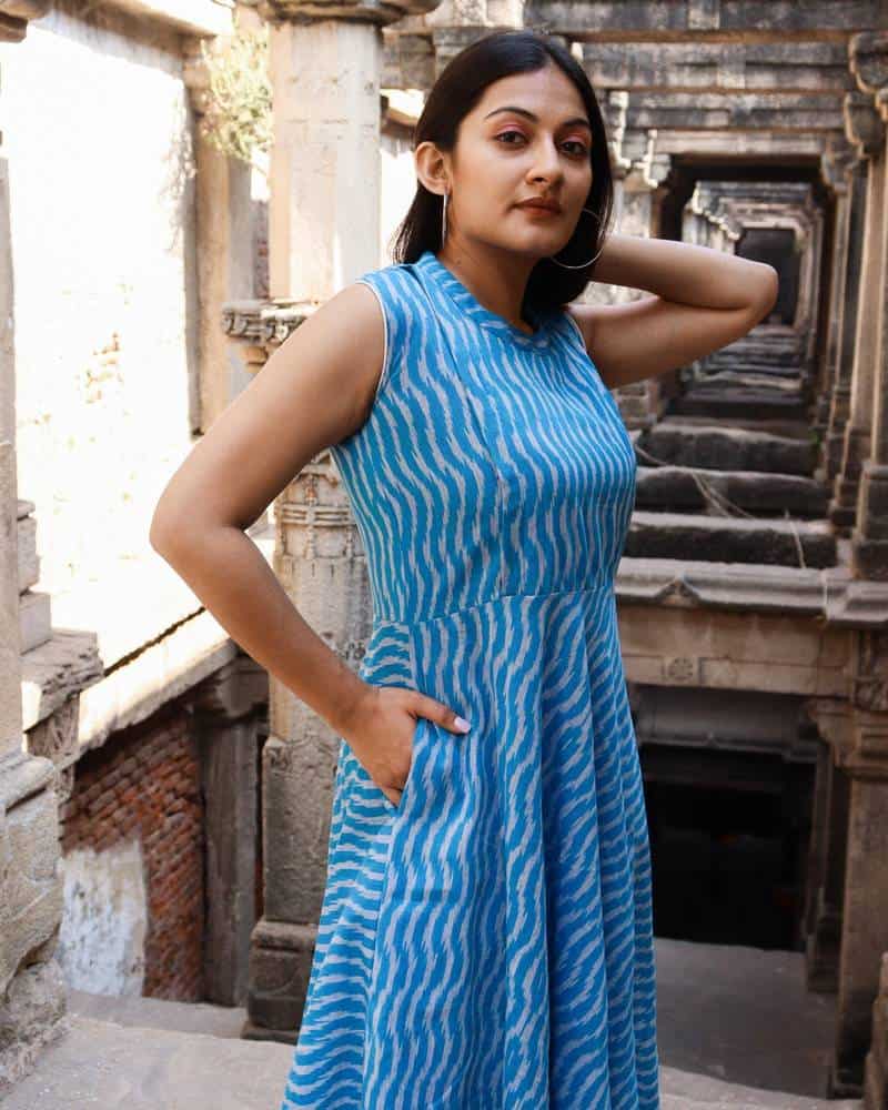 Arctic Waves Flared Nursing Dress Secondary image