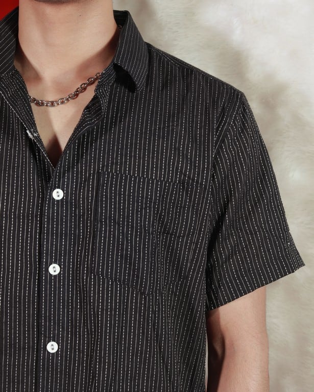 Black Kantha Shirt
