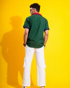 Bottle Green Contrast Shirt