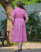 Leafing Pink Nursing Dress