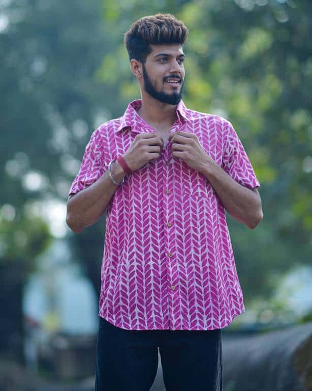 Leafing Pink Shirt