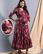 Maroon Panache Maternity Dress