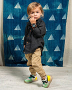 Grey Checkered Kids Shirt