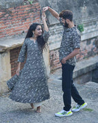 Black Floral Kiara Dawn Couple