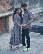 Black Floral Kiara Dawn Couple
