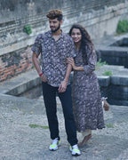 Black Floral Kiara Dawn Couple
