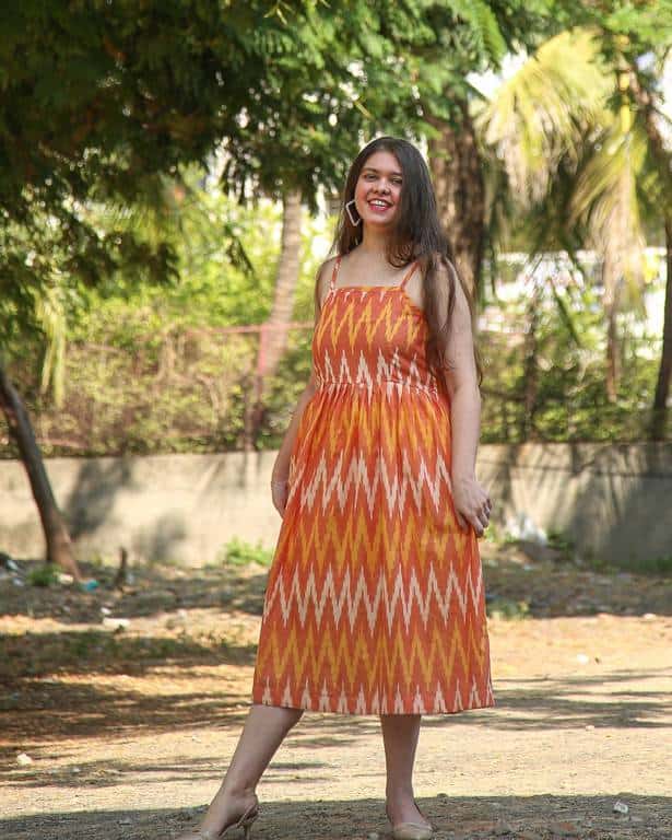 Orange Blossom Ikat Dress