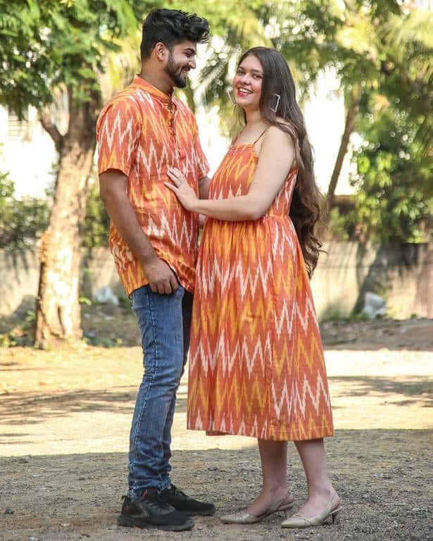 Orange Blossom Ikat Family Set