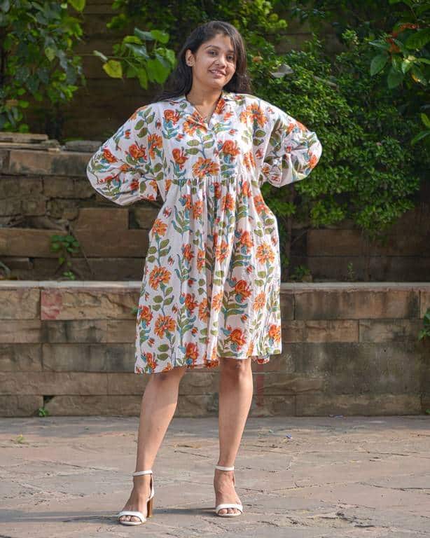 Orchid White Shirt Dress