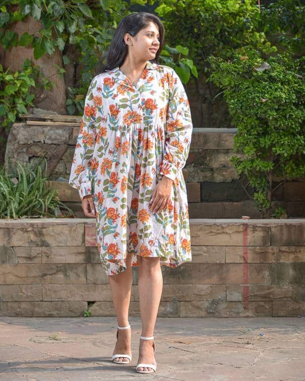 Orchid White Shirt Dress