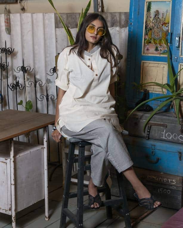 Pearl white Co-ord Set