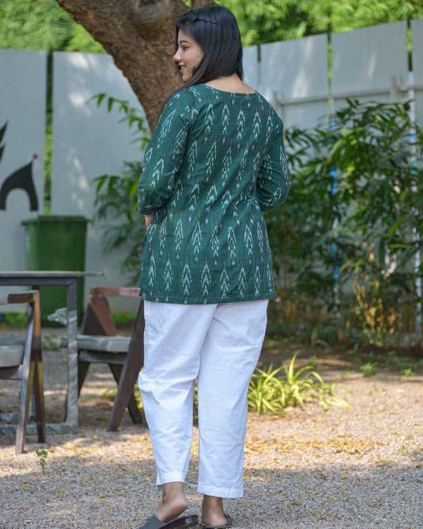 Canopy Green Short Kurti