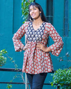 Rosy Noir Short Nursing Kurti