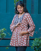 Rosy Noir Short Nursing Kurti