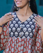 Rosy Noir Short Nursing Kurti
