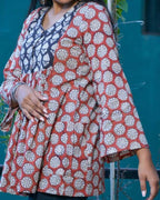 Rosy Noir Short Nursing Kurti