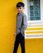 Grey Glorious Kids Kurta