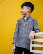 Grey Glorious Kids Kurta