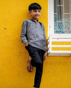 Grey Glorious Kids Kurta