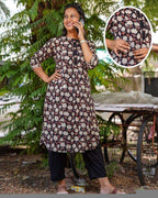 Tulip Black Straight Maternity Kurta