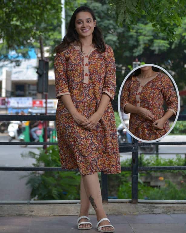 Tangerine Mist Nursing Dress