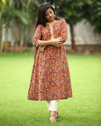 Tangerine Mist Dress With Pant
