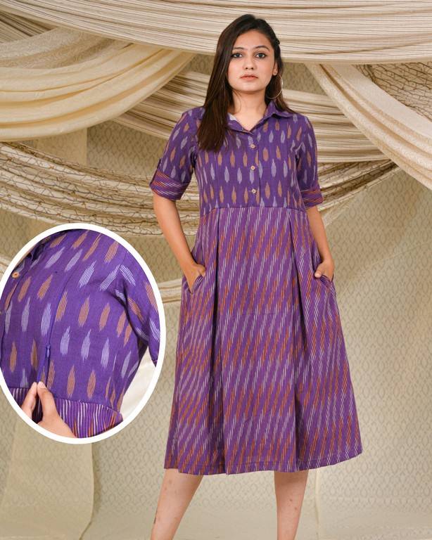 Purple Passion Collared Nursing Dress